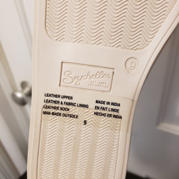 EUC Seychelles Off White Leather Laceup Casual Sneaker Shoes Size 9 - Picture 6 of 10